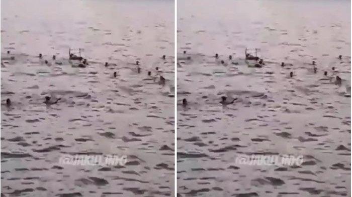 Aksi Jarang Dilakukan, Tawuran di Laut, Lihat Videonya