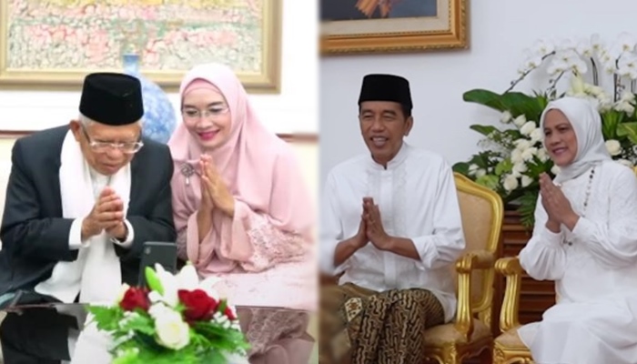 Momen Jokowi dan Maruf Amin yang Terpisah di Hari Lebaran, Bertemu Secara Virtual & Tanyakan Ini