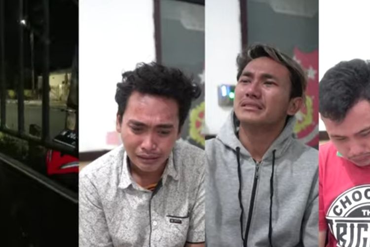 Tiga Pemuda yang Viral Karena Hina Petugas Covid-19 Menangis Saat Diperiksa Polisi