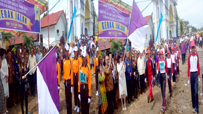 Tetty dan SAS Lepas Peserta Gerak Jalan HPR Sinode GMIM