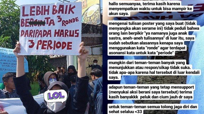 Viral Mahasiswa Bawa Perlengkapan Poster dengan Tulisan Tak Pantas Saat Demo 11 April 2022