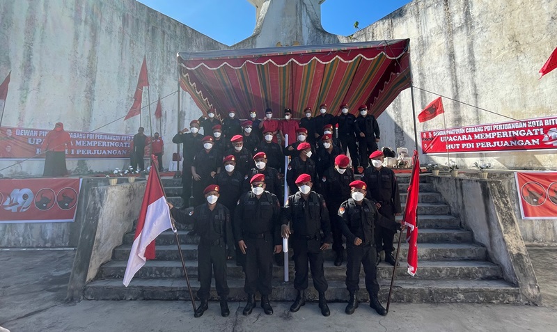 PDIP Bitung, Gelar Upacara HUT ke 49 di Monumen Trikora Pulau Lembeh
