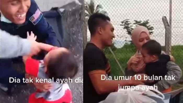 VIDEO VIRAL! Lama Tak Jumpa, Anak Tidak Kenal Ayahnya, Berpisah karena Jadi Abdi Negara