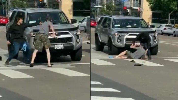 VIDEO Viral Diduga Mahasiswa Indonesia dan Pria Amerika Berkelahi : Sejak SMA Sudah Terbiasa Tawuran