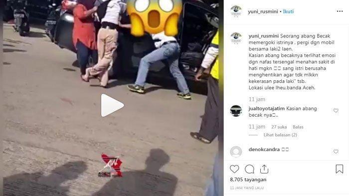 Seorang Tukang Becak Pergoki Istrinya Selingkuh dengan Pria Bermobil