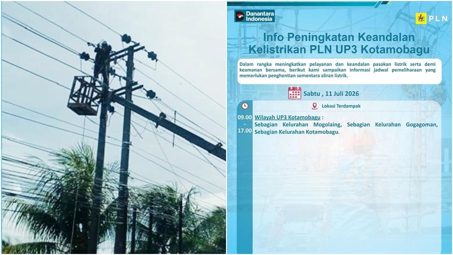 Ada Pemeliharaan Kelistrikan, Info PLN Mati Lampu di Sulut, Sabtu 11 Juli 2026 - Tribunmanado.co.id