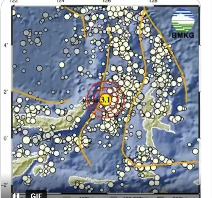Gempa Bumi Guncang Sulawesi Utara Senin 13 Juli 2026, Gempanya Baru Saja Terjadi di Kota Bitung - Tribunmanado.co.id