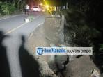 Ruas Jalan Desa Muntoi Bolmong Sulut Amblas, Hanya Bisa Dilalui 1 Jalur