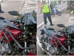 Kondisi-sepeda-motor-yang-terlibat-insiden-kecelakaan-di-Jalan-Sukoharjo.jpg