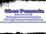 Obor Pemuda GMIM, Renungan Senin 8 September 2025, Hidup Baru dalam Kristus Sebagai Pilihan Allah