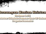 Renungan Harian Kristen, Kolose 3:11, Kristus Adalah Semua dan di dalam Segala Sesuatu