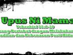 Upus Ni Mama, Renungan W/KI GMIM 28 September - 4 Oktober 2025, Orang Bertobat dan Benar Pasti Hidup