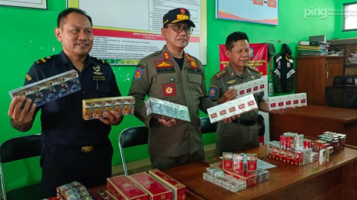 Satpol PP Nganjuk dan Bea Cukai Sita Ribuan Batang Rokok Ilegal, Operasi di Dua Kecamatan