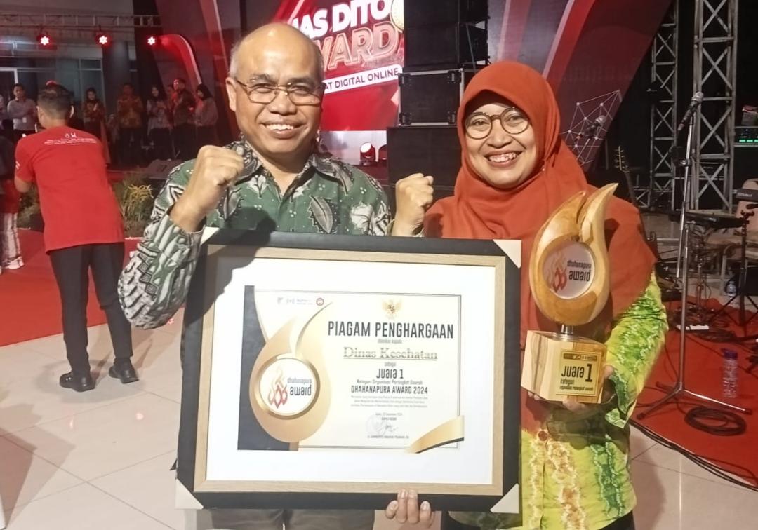 Dinkes Kediri Raih Juara 1 Dhahanapura Award Kategori Organisasi Perangkat Daerah