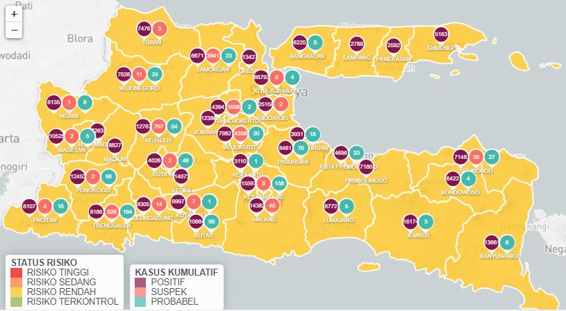 Update Covid-19 Jawa Timur Hari ini 2 November 2021 & Data Vaksinasi KPCPEN Rugikan Tulungagung