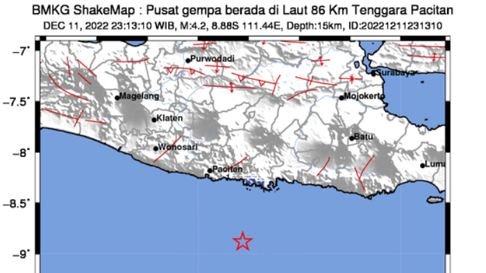 Kabupaten Trenggalek Diguncang Gempa Sebanyak 89 Kali Sepanjang 2022