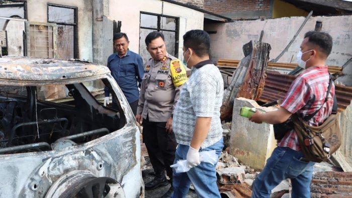 Kapolres Labuhanbatu Kunjungi Rumah Jurnalis yang Diduga Dibakar OTK
