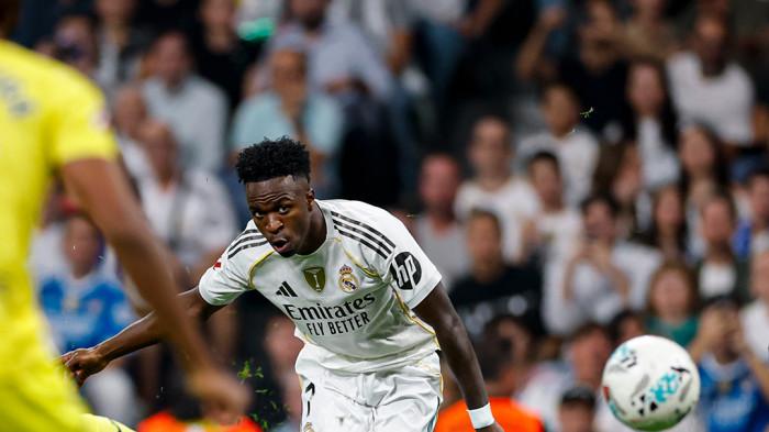Aksi Vinicius real madrid vs villarreal 1