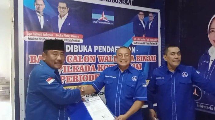 Amir Hamzah Kembali Maju di Pilkada Kota Binjai, Sudah Kembalikan Berkas ke DPC Partai Demokrat