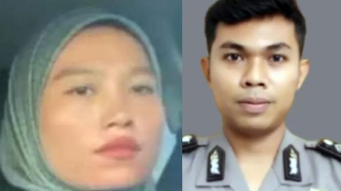 Anggota Polres Lombok Barat, Briptu Rizka Sintiyani, ditetapkan sebagai tersangka pembunuhan suami, intel Polsek Sekotong, Polres Lombok Barat, Brigadir Esco Faska Rely, setelah dilakukan gelar perkara pada Jumat (19/9/2025). (Kolase Istimewa)