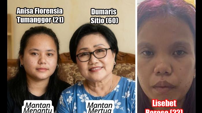 Anisa Florensia Tumanggor (21), Dumaris Sitio (60), dan Lisbet Barasa (22).