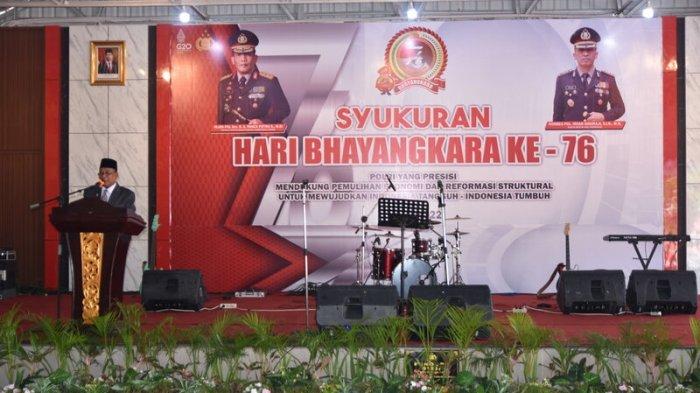 Hadiri Upacara HUT Bhayangkara Ke-76, Bupati Deliserdang Ashari Ucapkan Terima Kasih Ke Polri