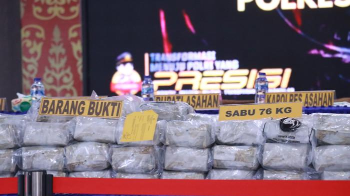 BB 76 Kg Sabu diamankan polres asahan