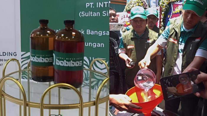 BAHAN BAKAR JERAMI- BOBIBOS, produk bahan bakar jerami yang diciptakan PT Inti Sinergi Formula. Bahan bakar ini diyakini ramah lingkungan.