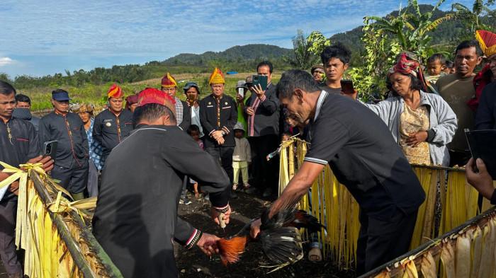 MENANDA TAHUN: Masyarakat Marga Berutu Lebbuh Kuta Kersik kembali melaksanakan ritual adat Menanda Tahun, Jumat (6/3/2026), sebuah tradisi sakral yang diwariskan turun-temurun oleh leluhur Pakpak.