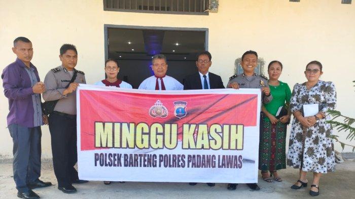 Bhabinkamtibmas Polsek Barteng Laksanakan Minggu Kasih di HKBP Resort Sipirok