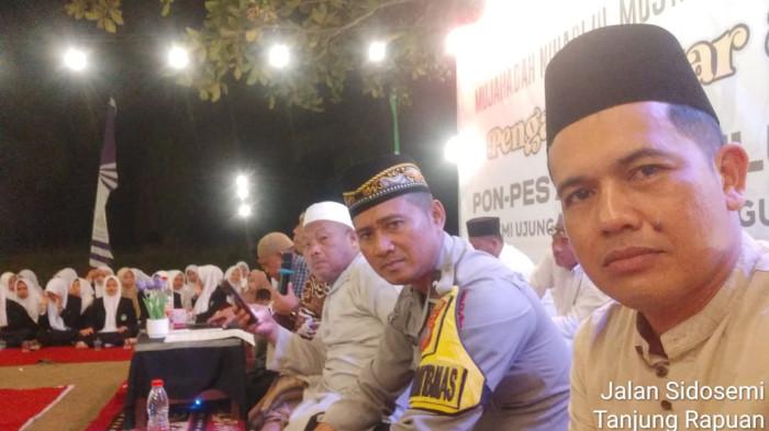 Bhabinkamtibmas Polsek Bosar Maligas Hadiri Pengajian Mujahadah Nihadlul Mustaghfirin di Simalungun