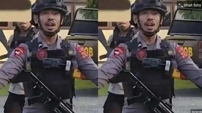 ANIAYA - Bripda Masias Siahaya, Anggota Satbrimob Polda Maluku yang diduga menganiayani remaja hingga tewas.