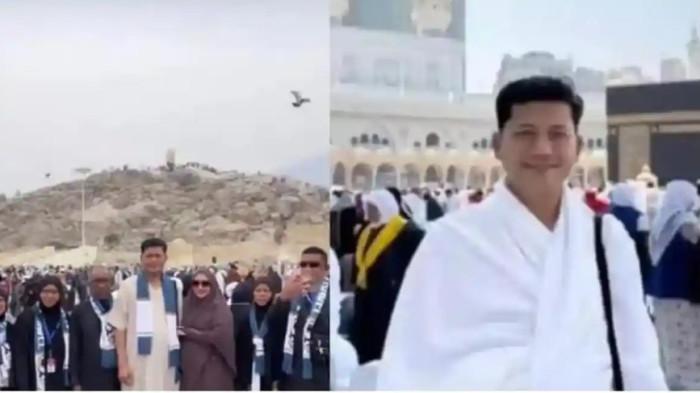 BUPATI UMRAH - Bupati Aceh Selatan Mirwan MS terlihat saat ibadah umrah di Makkah, Arab Saudi, awal Desember 2025. Foto diambil saat ia berada di area Masjidil Haram bersama jemaah lainnya.