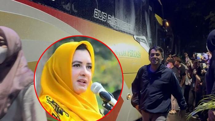 Bupati Pekalongan Fadia Arafiq bersama Sekda H.M Yulian Akbar bersama 12 orang lainnya yang terjaring dalam Operasi Tangkap Tangan (OTT) tiba di Gedung Merah Putih KPK, Jakarta, pada Selasa (3/3/2026) malam.