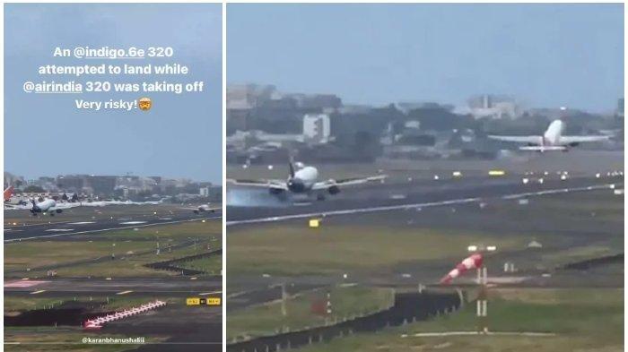 DETIK-DETIK Dua Pesawat Bareng di Satu Landasan Nyaris Tabrakan, Ratusan Penumpang Lolos dari Maut