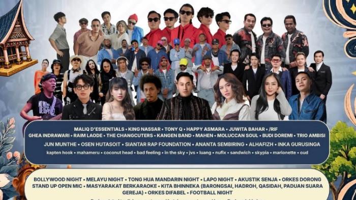 PRSU 2026 - Deretan musisi nasional dan lokal akan memeriahkan Panggung Utama Pekan Raya Sumatera Utara (PRSU) 2026 yang berlangsung mulai 3 Juli hingga 2 Agustus di Kompleks PRSU, Medan. Sejumlah nama seperti Happy Asmara, MALIQ D’Essentials, King Nassar, Tony Q, Judika, Kangen Band, hingga Osen Hutasoit dijadwalkan tampil menghibur pengunjung sepanjang gelaran pesta rakyat tahunan tersebut.