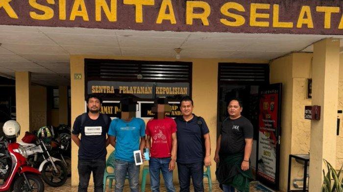 Polsek Siantar Selatan Amankan Dua Pria Diduga Pencuri Handphone
