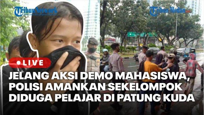 Sekelompok Pelajar Diciduk Polisi Jelang Unjuk Rasa Mahasiswa di Patung Kuda