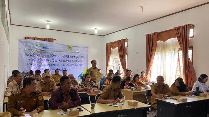 DINAS Sosial Pakpak Bharat Rakor Monitoring dan Evaluasi Kepesertaan Program BPJS Ketenagakerjaan