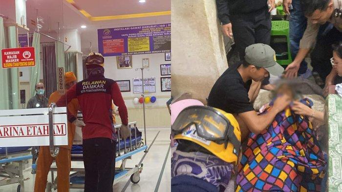 Disdamkarmat Kota Siantar Selamatkan Seorang Lansia yang Terjebak di Kamar Mandi