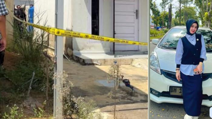 Warga Perumahan Al Kautsar, Dusun Sungai Mengkuang, Kecamatan Rimbo Tengah, Kabupaten Bungo, Jambi, digegerkan dengan penemuan jasad wanita berinisial EY (37) pada Sabtu (1/11/2025) siang. Korban adalah Ketua Program Studi S1 Keperawatan di Institut Administrasi dan Kesehatan Setih Setio (IAKSS) Muaro Bungo. (Kolase Istimewa)