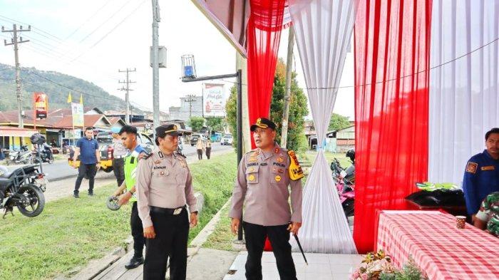 Kapolres Padangsidimpuan pastikan pelayanan prima cek pospam dan posyan Ops Lilin Toba 2023