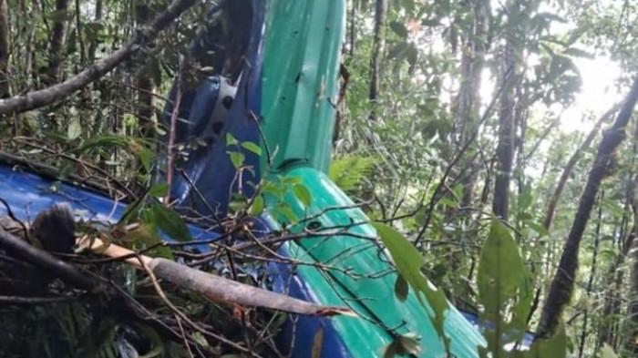 HELIKOPTER JATUH DI HUTAN