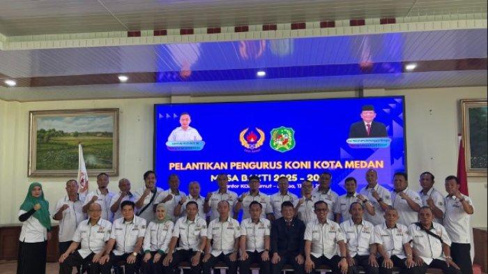 Pengurus KONI Medan Resmi Dilantik, Hatunggal Minta Bisa Meningkatkan Prestasi Yang Sudah Diraih