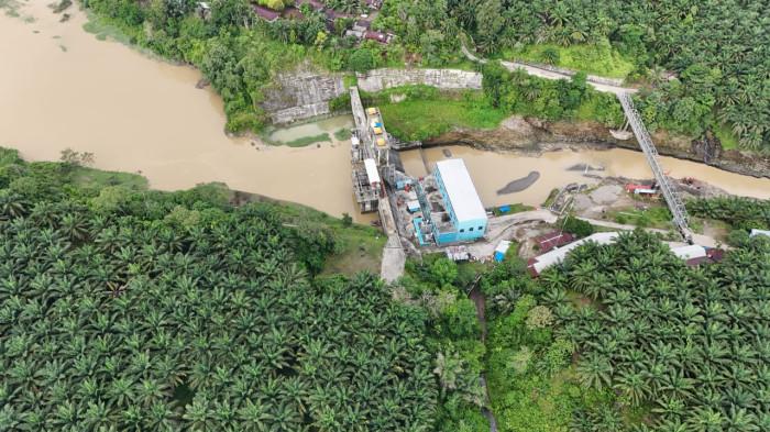 Foto Udara PLTM Sei Wampu 1 1 yang berlokasi di Desa Kuta Gajah, Kabupaten Langkat