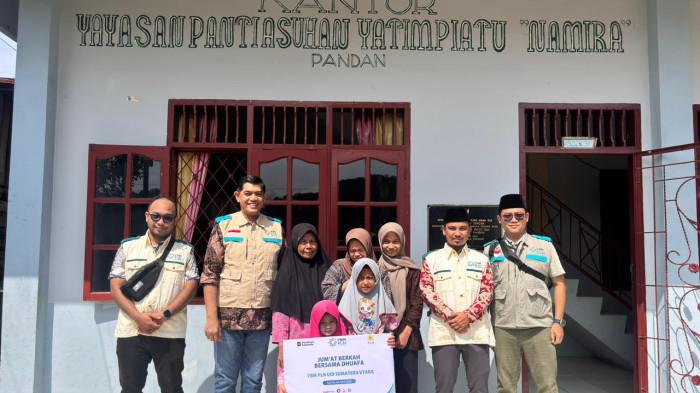 Foto bersama Manajemen PLN UP3 Sibolga dengan Pihak Panti Asuhan Namira, Pandan.