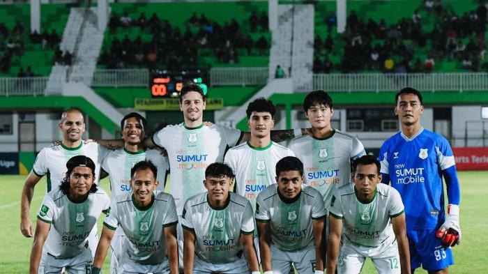 Foto skuad PSMS Medan saat menghadapi Persekat Tegal di Stadion Tri Sanja, Sabtu (21/2/2026). Skuad berjuluk Ayam Kinantan itu kini telah tiba di Bekasi untuk menatap laga lanjutan kompetisi Pegadaian Championship musim 2025/2026 menghadapi FC Bekasi City di Stadion Patriot Chandrabaga, Sabtu (28/2/2026) mendatang.
