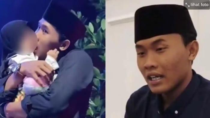 GUS ELHAM - Gus Elham Yahya (kanan), pendakwah yang viral karena mencium dan kokop bocah perempuan (kiri).