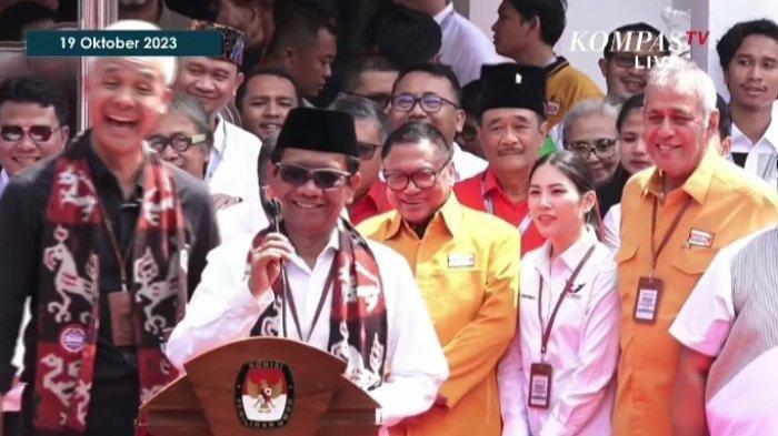 Ekspresi Wajah Djarot Saiful Hidayat, Saat Ganjar Tertawa Dengar Cerita Mahfud Beli Kemeja 2019 Lalu
