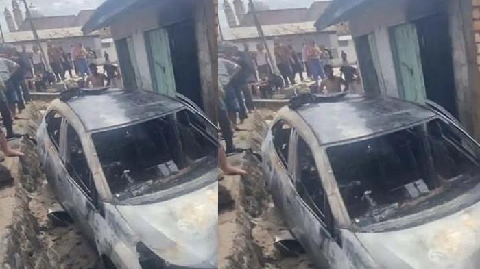 Gara-gara Sopir Ngantuk, Mobil Pemudik Terbakar Usai Terjun ke Parit, Nasib Penumpang?
